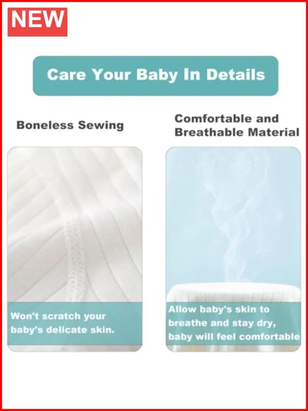 100% Cotton Long Sleeve Baby Romper Snap Closure Unisex Newborn Bodysuit